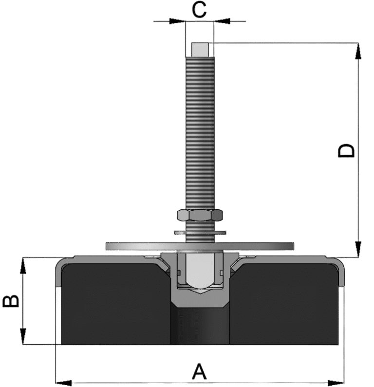 Data of ZAL Type Rubber Feet Installation Steps