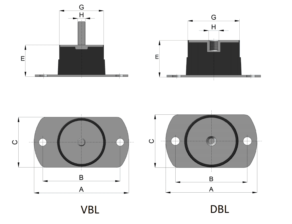 Installation Diagram of VBLBDL BELL MOUNTS