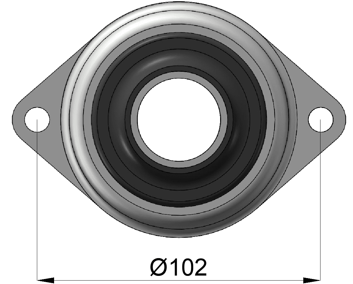 CNU 8040 Series Anti Vibaration Mount Drawing And Data