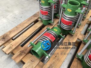 Bellows expansion joints installed in piping systems of Hangzhou commercial complex, reducing vibration, thermal expansion, and noise.