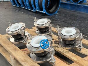 Stainless steel food grade PTFE lined rubber expansion joint for hygienic pipeline systems